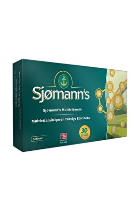 SJOMANNS Multivitamin İçeren Takviye Edici Gıda 30 Tablet 8682792377083