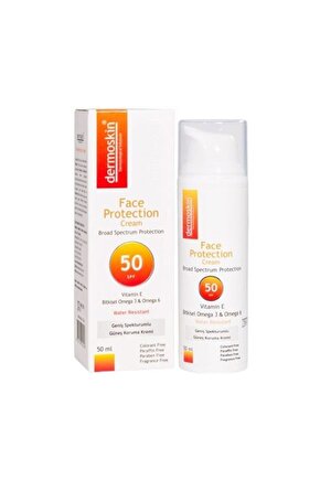 Face Protection Cream Spf 50+ | Nemlendirici Yüz Güneş Kremi | Suya Dayanıklı | 50 ml