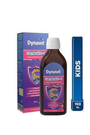 Sambukid-C Şurup 150 mL - Kara Mürver Ekstresi, C Vitamini, Çinko, Afrika Sardunyası Ekstresi