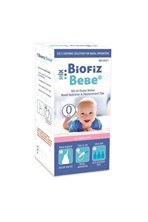 Bebe Mix 100 ml Okyanus Suyu Nazal Aspiratör 3 Adet Aspiratör Ucu