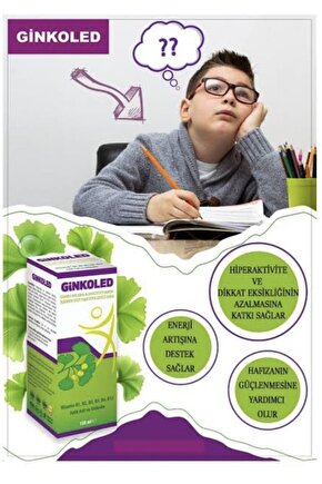 Ginkoled Biloba B1, B2, B3, B5 B6, B12 Içeren Sıvı Takviye Edici Gıda