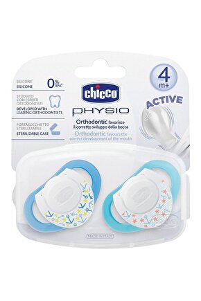 Physio Silikon Emzik 4m+ 2li - Mavi