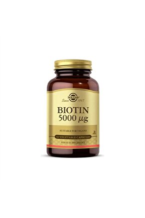 Biotin Bitkisel Kapsül 5000 Mcg 50 Kapsül