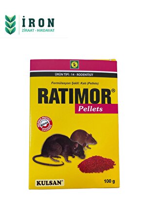 Ratimor Pellet Fare Zehiri 100 GR + Uygulama Eldiveni 100 GRAM