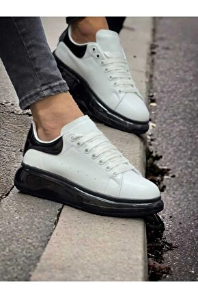Erkek Bağcıklı Air Balon Kalın Yüksek Taban Ortopedik Günlük Klasik Spor Ayakkabı Sneakers