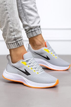 taban kalın düz gri sneaker ayakkabı kadın spor erkek spor bez ayakkabı