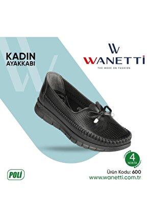 Cilt Zımbalı Kadın Kurdeleli Anne Ortopedik Terletmez Kaymaz Ayakkabı 600 Babet