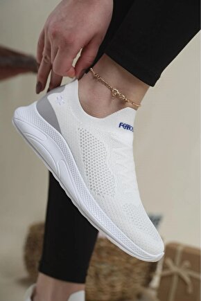 Günlük Spor Ayakkabı Ortopedik Hafif Bağcıksız Triko Unisex Ayakkabı Sevgili Eş Kombinine Uygun