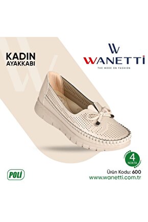 Cilt Zımbalı Kadın Kurdeleli Anne Ortopedik Terletmez Kaymaz Ayakkabı 600 Babet