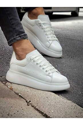 Erkek Bağcıklı Air Balon Kalın Yüksek Taban Ortopedik Günlük Klasik Spor Ayakkabı Sneakers