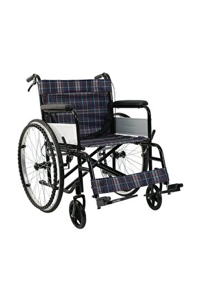Baymedikal Tekerlekli Sandalye Refakatçi Frenli Katlanır Ekonomik 120 Kg Taşır