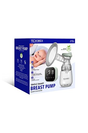 Tedorex Taşınabilir Elektrikli Göğüs Pompası Tekli Süt Sağma Pompası Ultra Sessiz RH-318