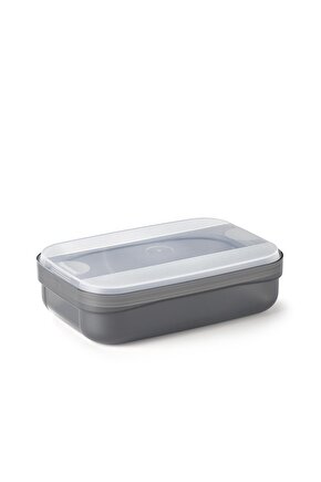 Düzenli Kısa Gövdeli Kuru Gıda Saklama Kabı Siyah 700 ml