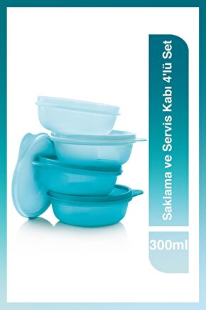 Saklama ve Servis Kabı 4lü Set 300 ml
