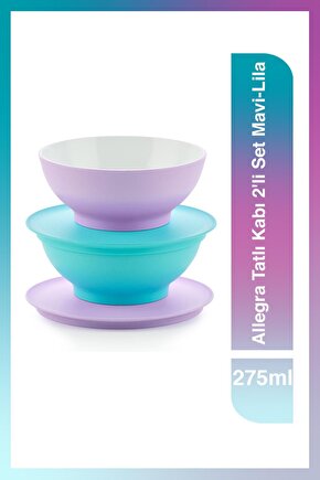 Allegra Tatlı Kabı 2li Set 275 Ml Mavi-lila