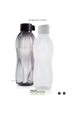 Siyah Beyaz Şişe Suluk 1litre 2li