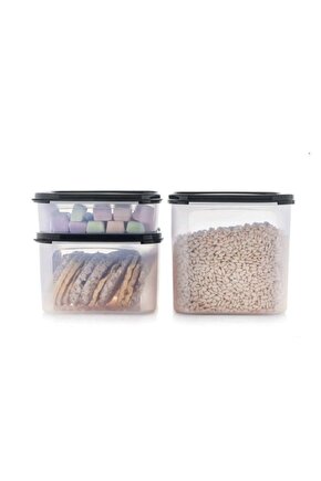 Modüler Set Siyah 3 Lü (1,1 LT-2,6 LT-4 LT)