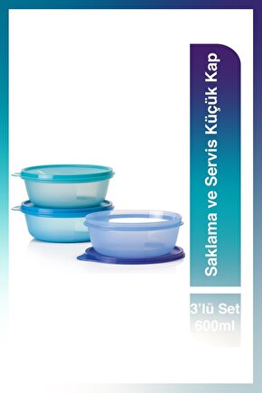 Saklama Ve Servis Küçük Kap 3lü Set 600 ml
