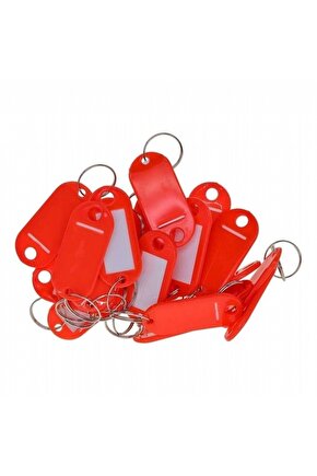Plastik Anahtarlık Kırmızı 100lü Paket
