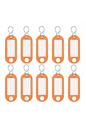 Plastik Anahtarlık Turuncu 100lü Paket