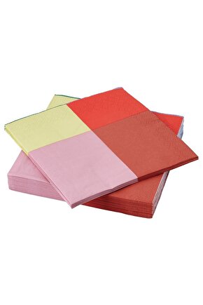 MD Tesammans Çok Renkli Desenli Peçete, 33x33 cm, 30 Adet