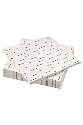 Snökrabba Peçete Kırmızı-Beyaz 33X33 Cm 30 Adet 30561513