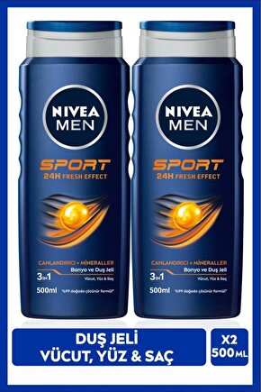 Men Sport Duş Jeli 500 Ml 2li
