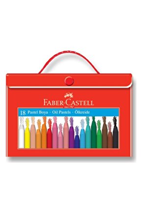 18 Renk Plastik Çantalı Tutuculu Pastel Boya
