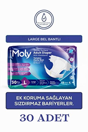 Bel Bantlı Hasta Bezi Large 30lu