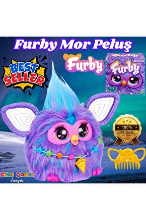 Furby Mor Renkli İnteraktif Pelüş Oyuncak - Furby Peluşu - Furby Oyuncak Peluş - Konuşan Furby Oyunc
