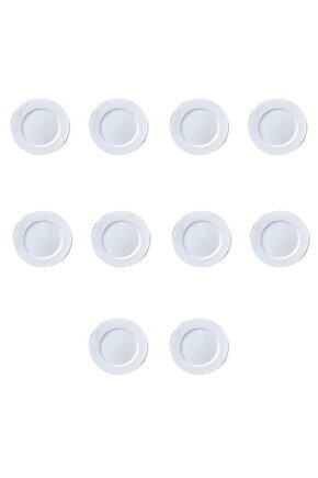 Kullan At Parti Davet Sunum Servis Plastik Sert Mika Tabak - 26 Cm. - Beyaz - 6 Adetlik 10 Paket