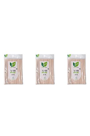 Doğaya Dönüş Ekolojik Doğal Doğa Dostu %100 Ahşap Bıçak - 16 Cm. - 50li 3 Paket