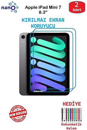 iPad Mini 7 8.3 İçin Uyumlu Nano Ekran Koruyucu 9h Esnek 2 ADET