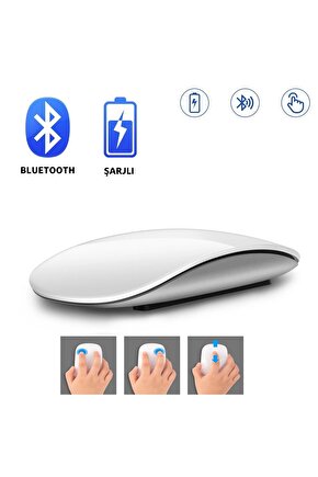 Apple Mac iPad Uyumlu Bluetooth Touch Şarjlı Magic Model Mouse Tablet Telefon Sessiz Dokunmatik Fare