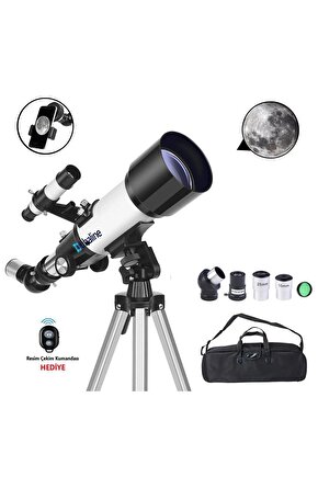 Profesyonel Çantalı Astronomik Teleskop 150x Yakınlaştırma 400x70 Ay Yıldız Doğa Gözlem+Ay Filtresi