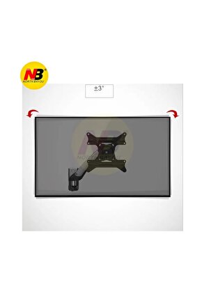 ACER Nitro VG271P 27 Monitör Güçlendirilmiş Amortisörlü Hareketli Duvar Askı Aparatı NB F120