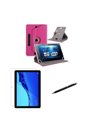 Lenovo Tab M10 TB-X505L 10.1 Standlı Tablet Kılıfı+Nano Kırılmaz Ekran Koruyucu+Dokunmatik Kalem