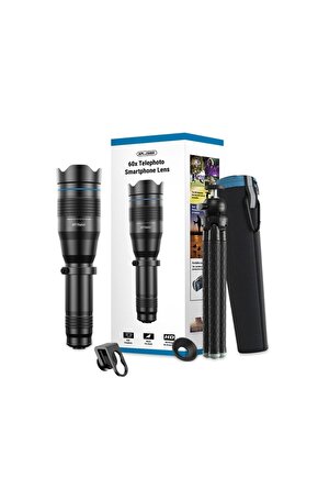 Profesyonel 60X Ultra Hd Zoom Optik Lens Teleskop Monoküler Teleskop Dürbün Tripod +Telefon Klipsi