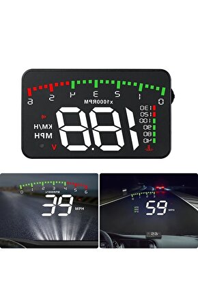 Ford Fiesta Araba Için Uyumlu Harici Dijital Hararet-hız-devir-akü Göstergesi Ekranı Hub Obd2