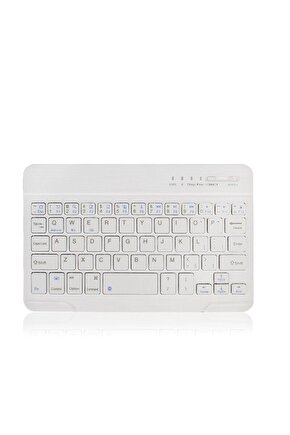 Alcatel 1t 7 Uyumlu Bleutooth Tablet Klavyesi Mini Slim Şarjlı Kablosuz Klavye