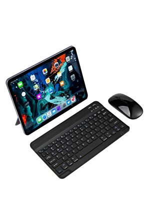 Ipad Air 3.nesil 10.5 A2152 Tablet Için Uyumlu Slim Şarjlı Bluetooth Klavye Ve Mouse Seti