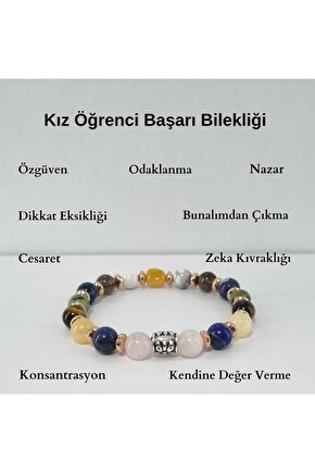 Sertifikalı Doğaltaş Kız Öğrenci Başarı Bilekliği