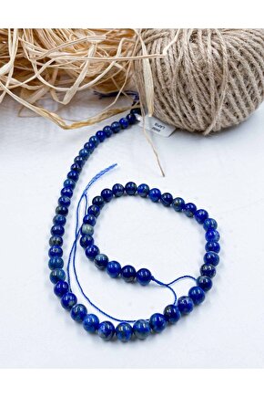 Lapis Lazuli Küre Kesim 8 Mm Doğal Taş Dizi