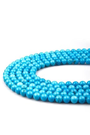 Turkuaz Doğal Taş Dizi 8 Mm Küre Kesim