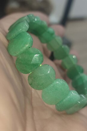 Aventurin Taşı Faset Kesim Natural Doğaltaş Bileklik
