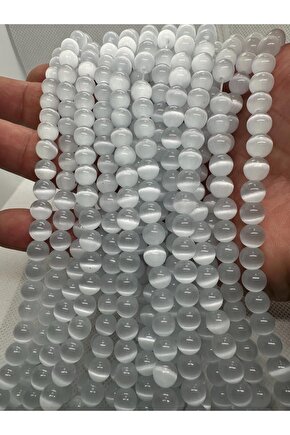 DİZİ DOĞALTAŞ 8MM KEDİ GÖZÜ 1 DİZİ