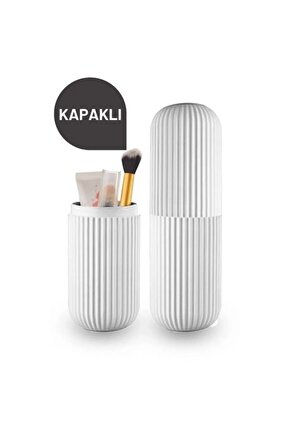 Çok Amaçlı Seyahat Tipi Diş Fırçası Kabı Makyaj Malzemesidiş Macunu Kabı