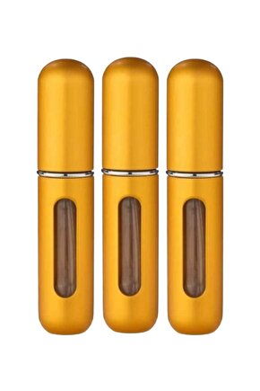 Cep Parfüm Şişesi 8 Ml Doldurulabilir Atomizer - 3 Adet Sarı