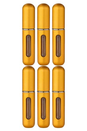 Cep Parfüm Şişesi 5 Ml Doldurulabilir Atomizer - 6 Adet Sarı