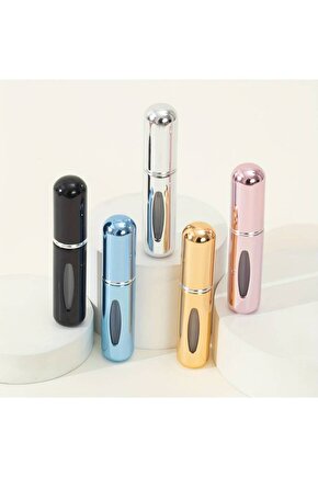 5 Adet Seyahat Boy Doldurulabilir Mini Cep Parfüm Şişesi, Çanta ve Cepte Taşınabilir Boş Şişe, SET-3